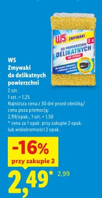 Zmywaki do delikatnych powierzchni W5 promocja w Lidl