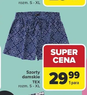 Szorty damskie TEX rozm. S-XL promocja w Carrefour