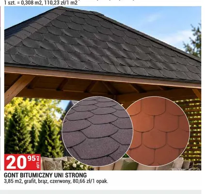Gont bitumiczny Uni Strong promocja w Merkury Market