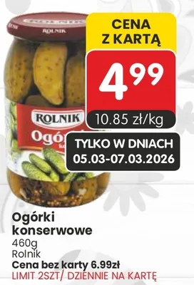 Ogórki konserwowe promocja w Market Point