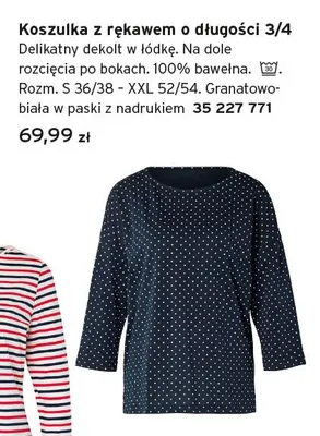 Koszulka z rękawem o długości 3/4 Tchibo promocja w Tchibo