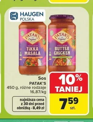 Sos Butter Chicken Patak's promocja w Carrefour