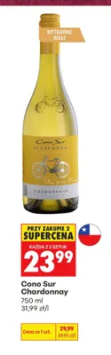 Wino białe Cono Sur Chardonnay promocja w Biedronka