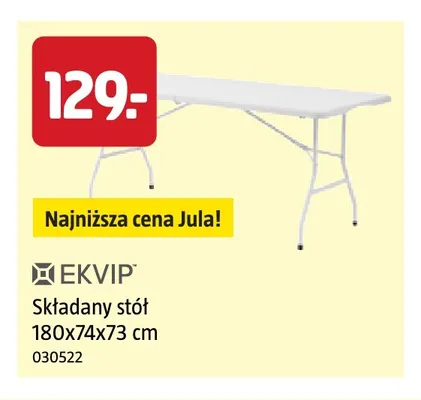 Składany stół Ekvip promocja w Jula