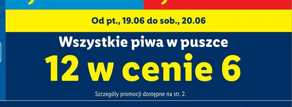 Piwo w puszce promocja w Lidl