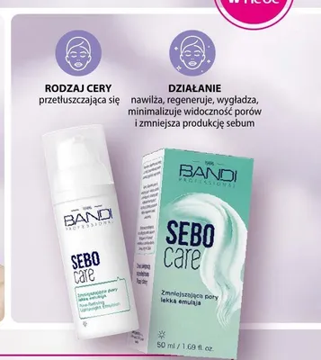Emulsja zmniejszająca pory lekka Bandi Professional Sebo Care promocja w Hebe