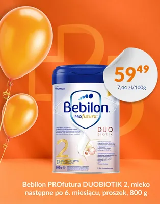Mleko następne Bebilon PROfutura DUOBIOTIK 2 po 6 miesiącu proszek promocja w DOZ.PL