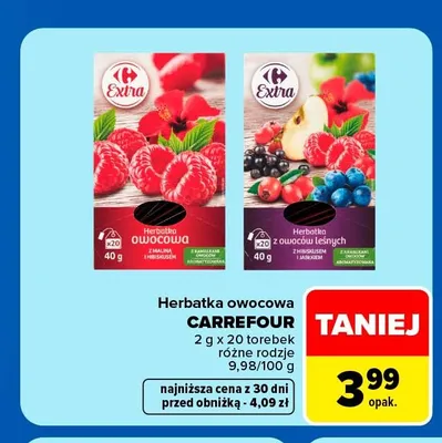 Herbatka z owoców leśnych Carrefour Extra promocja w Carrefour Market