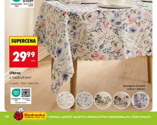 Obrus z nadrukiem promocja w Biedronka