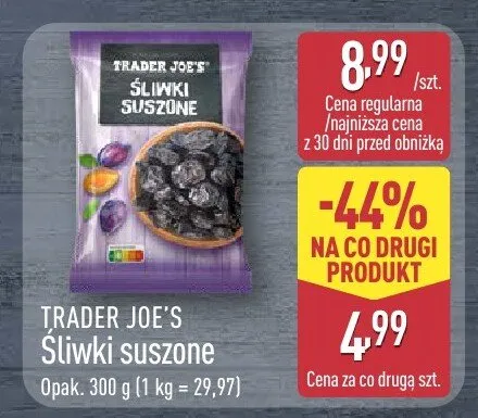 Śliwki suszone promocja w Aldi