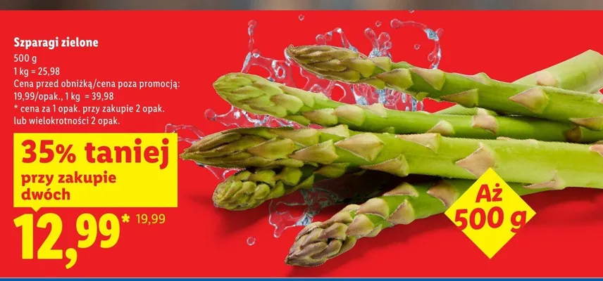 Szparagi zielone promocja w Lidl
