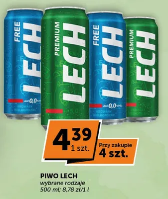 Piwo Lech wybrane rodzaje promocja w ABC