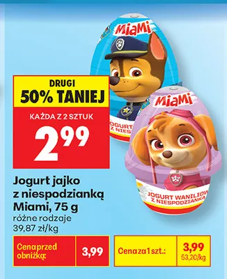 Jogurt jajko z niespodzianką Miami promocja w Biedronka
