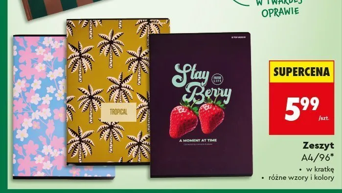 Zeszyt A4/96 TOP 2000 Kwiaty promocja w Biedronka