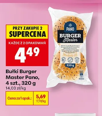 Bułki Burger Master Pano promocja w Biedronka