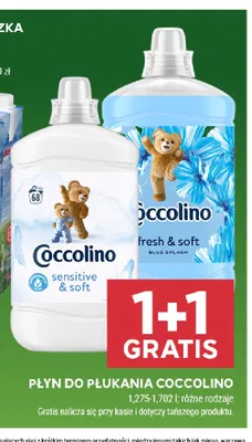 Płyn do płukania Coccolino Fresh & Soft Blue Splash promocja w Stokrotka
