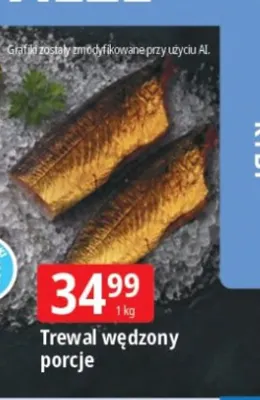 Trewal wędzony porcje promocja w Leclerc
