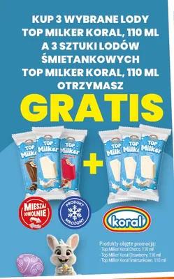 Lody Top Milker Koral śmietankowych promocja w Twój Market