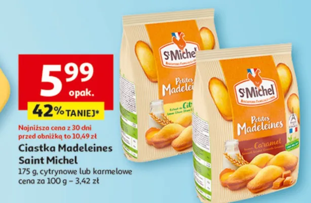 Ciastka Madeleines Saint Michel promocja w Auchan