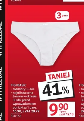 Figi damskie Basic 3-pak promocja w Selgros