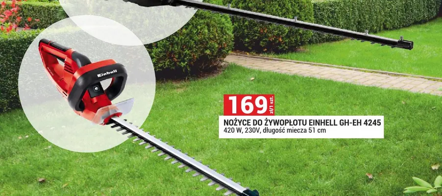 Nożyce do żywopłotu GH-EH 4245 420 W, 230V, długość miecza 51 cm promocja w Merkury Market