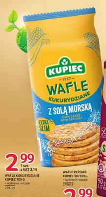 Wafle kukurydziane Kupiec z solą morską promocja w Selgros