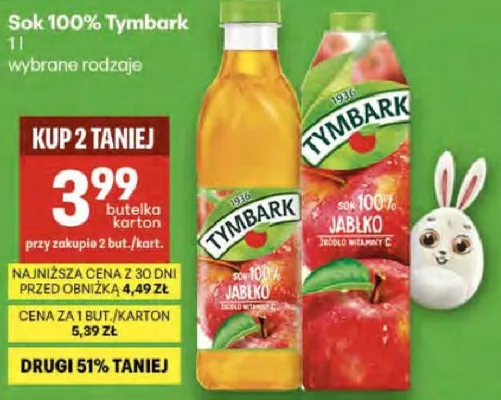 Sok 100% jabłko, wybrane rodzaje promocja w Delikatesy Centrum