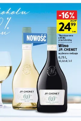 Wino bezalkoholowe JP. Chenet Blanc promocja w Intermarche
