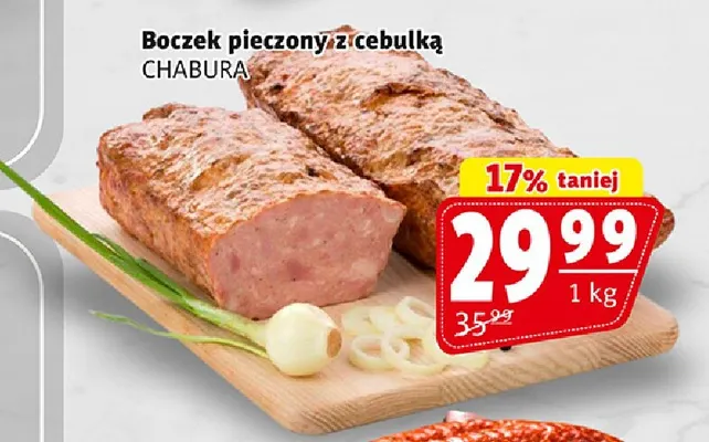 Boczek pieczony z cebulką Chabura promocja w Prim Market