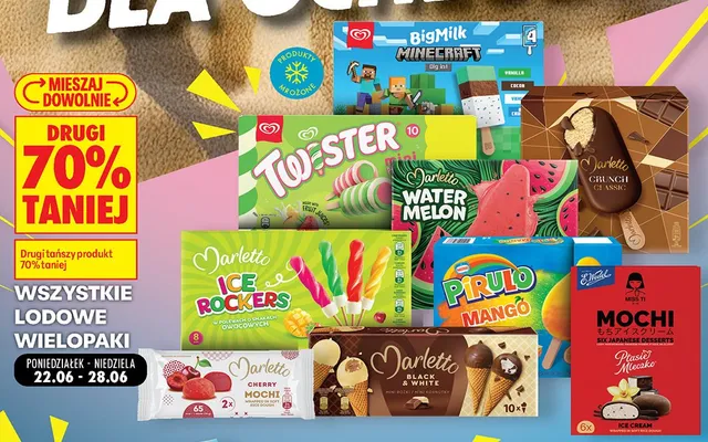 Lody Marletto Crunch Classic wielopak promocja w Biedronka