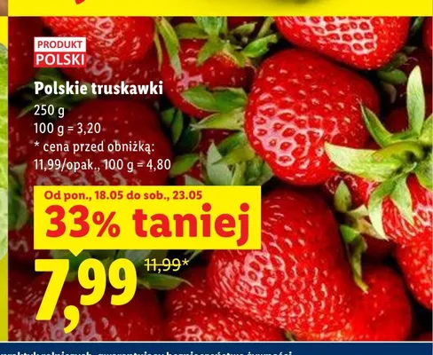 Polskie truskawki promocja w Lidl
