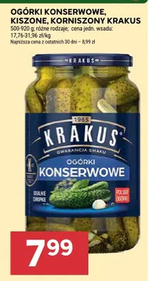 Ogórki konserwowe, kiszone, korniszony promocja w Stokrotka