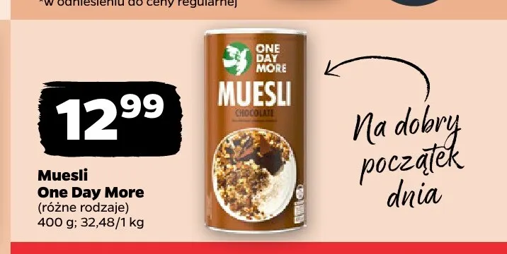 Muesli One Day More promocja w Netto
