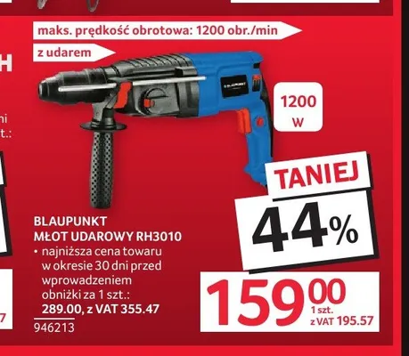 Młot udarowy Blaupunkt RH3010 promocja w Selgros