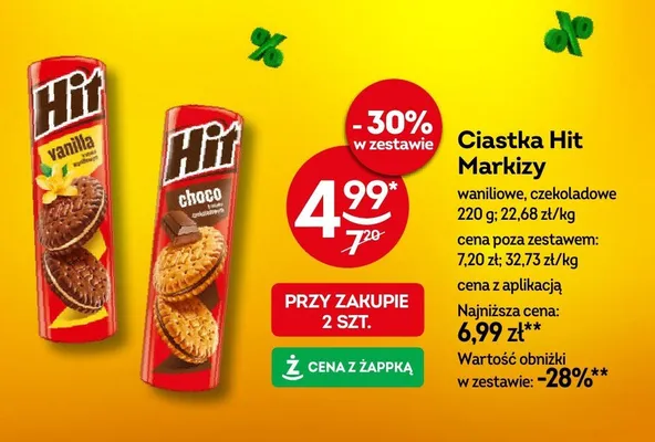 Ciastka Hit Markizy waniliowe promocja w Żabka