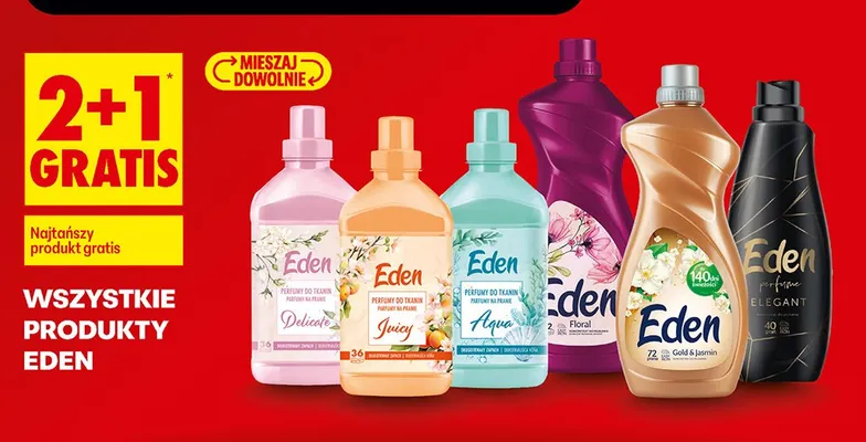 Wszystkie produkty Eden 2+1 GRATIS promocja w Biedronka