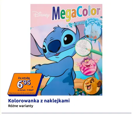 Kolorowanka z naklejkami Disney promocja w Action