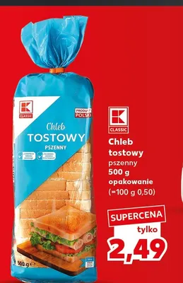 Chleb tostowy pszenny K-Classic promocja w Kaufland