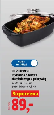 Brytfanna z dużego rondlu aluminiowego z pokrywką promocja w Lidl
