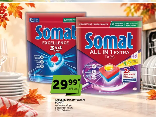 Tabletki do zmywarki Somat All in 1 Extra Lemon & Lime promocja w ABC