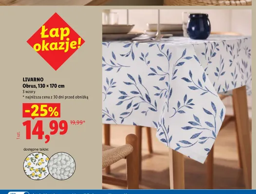 Obrus Livarno promocja w Lidl