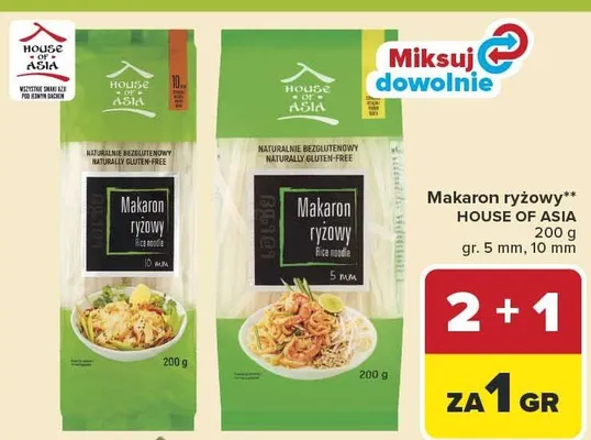 Makaron ryżowy House of Asia 10mm promocja w Carrefour