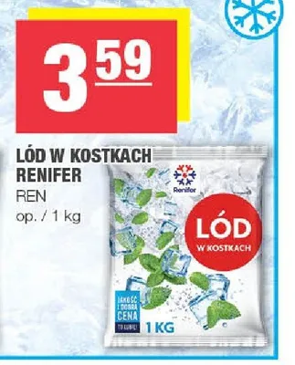 Lód w kostkach Renifer promocja w SPAR