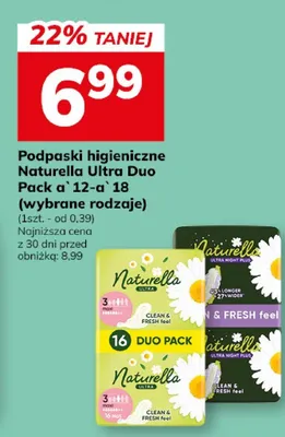 Podpaski higieniczne Ultra Duo Pack 2 x 18 (wybrane rodzaje) promocja w Hitpol