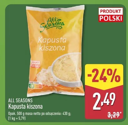 Kapusta kiszona promocja w Aldi