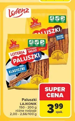 Paluszki Lajkonik Klasyczne promocja w Carrefour