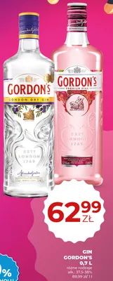 Gin GORDON'S Premium Pink promocja w Duży Ben