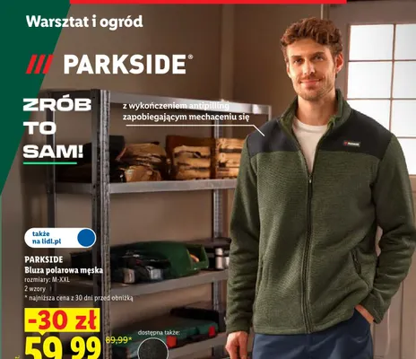 Bluza polarowa męska Parkside promocja w Lidl