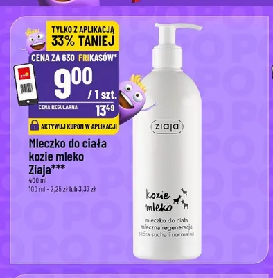 Mleczko do ciała kozie mleko Ziaja promocja w POLOmarket