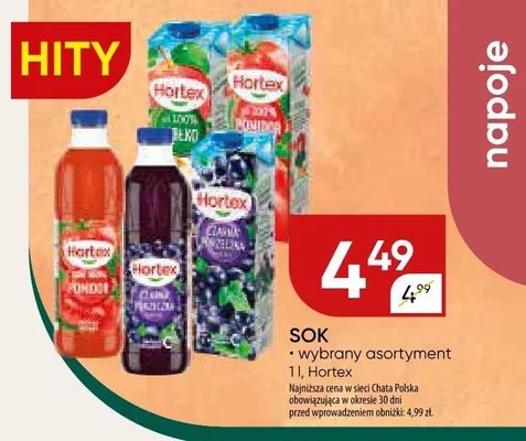 Sok Hortex promocja w Chata Polska